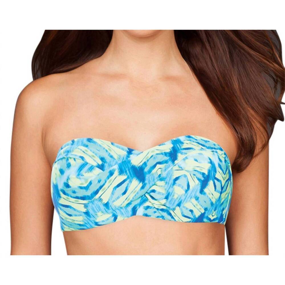 NEW COCO REEF dd-cup convertible underwire bikini bra in blue amazon
